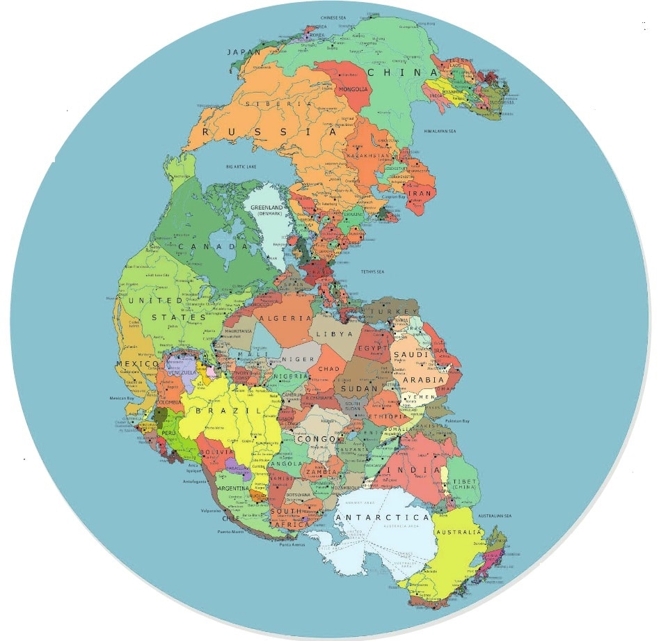 Busque el suyo: Cómo se verían los actuales países en la Tierra de hace 300 millones de años