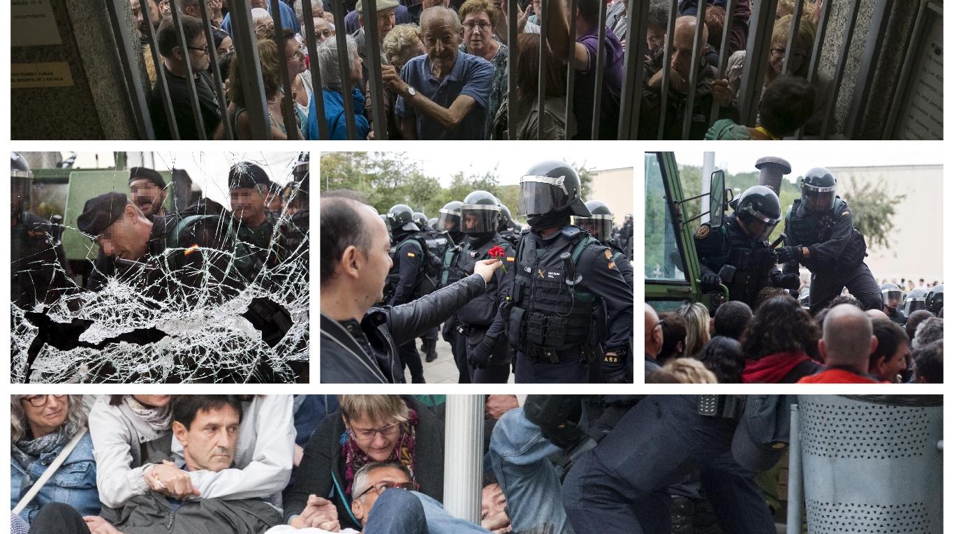 Cientos de heridos son el resulado de violenta represión en referéndum en Cataluña