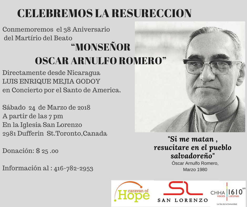Caravana de la Esperanza: Conmemoración de Monseñor Romero con la presencia de Luis Enrique Mejía Godoy