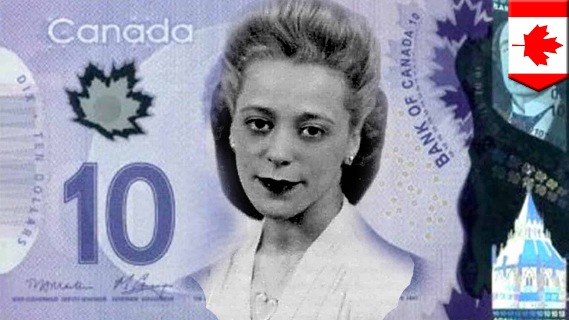 Revelan el primer billete  donde aparece una mujer canadiense