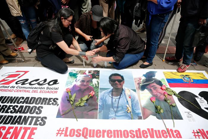 8 detenidos como sospechosos de participar en asesinato de los 3 ecuatorianos secuestrados